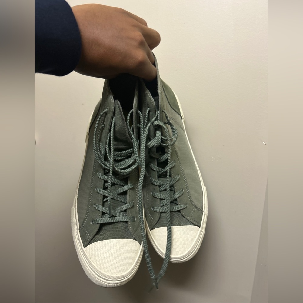 Green high top sneakers